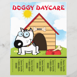 Tecknad Doggy Daycare Promotional Reklamblad