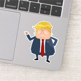 Tecknad Donald Trump Sticker Klistermärken