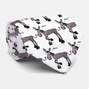 Tecknad-donkey-mosaik med vit bakgrund slips