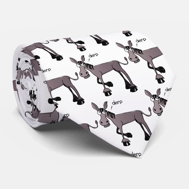 Tecknad-donkey-mosaik med vit bakgrund slips (Rullad)