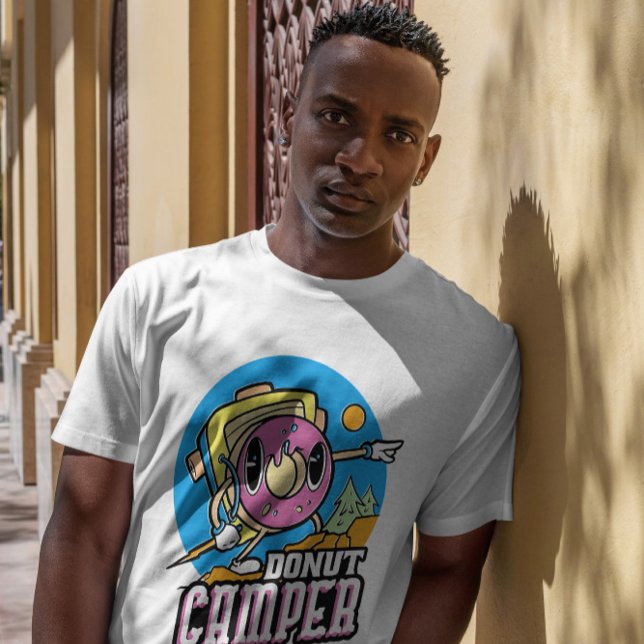 Tecknad Donut Camper T Shirt (Skapare uppladdad)