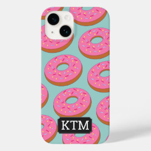 Tecknad Donut Circles med Rosa Topping anpassnings