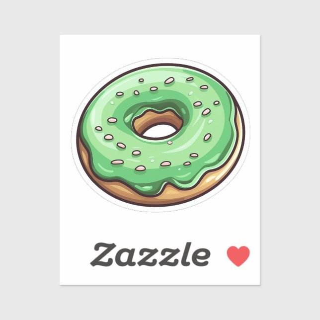 Tecknad donut klistermärken (Ark)