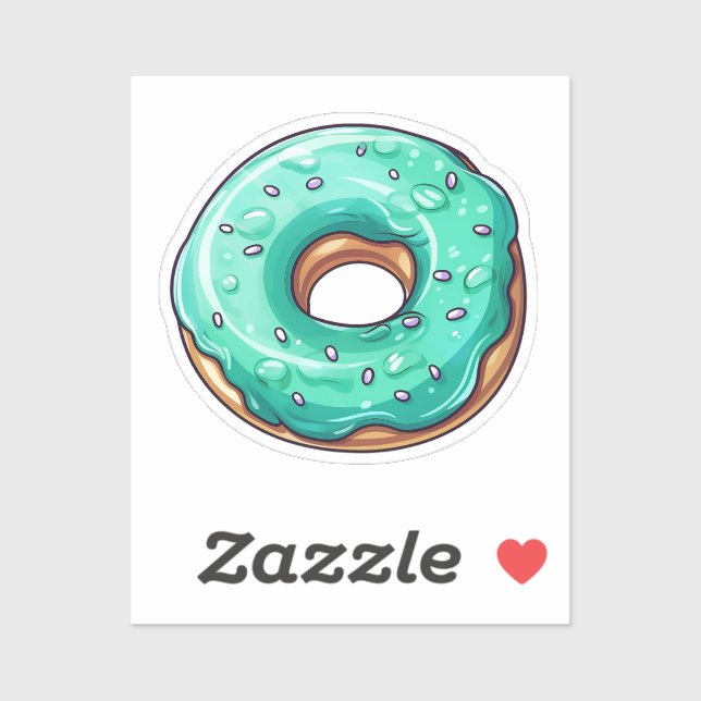 Tecknad donut klistermärken (Ark)