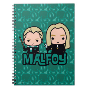 Tecknad Draco och Lucius Malfoy Art Anteckningsbok