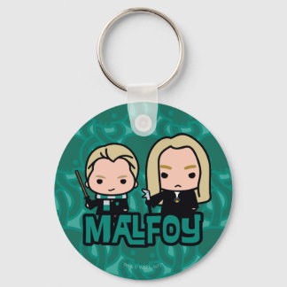 Tecknad Draco och Lucius Malfoy Art Nyckelring