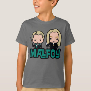 Tecknad Draco och Lucius Malfoy Art Tee