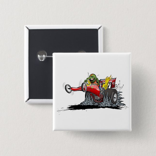 Tecknad-dragare Knapp (Framsida & baksida)