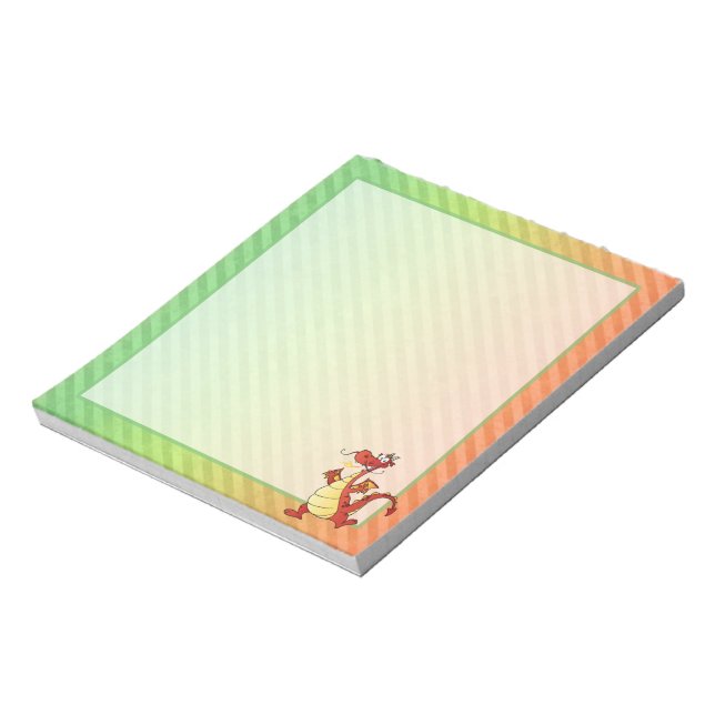 Tecknad Dragon Design Anteckningsblock (Roterad)