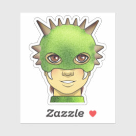 Tecknad Dragon Girl Klistermärken