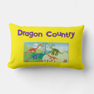 Tecknad Dragon Land Lumbarkudde