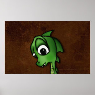 Tecknad Dragon Poster