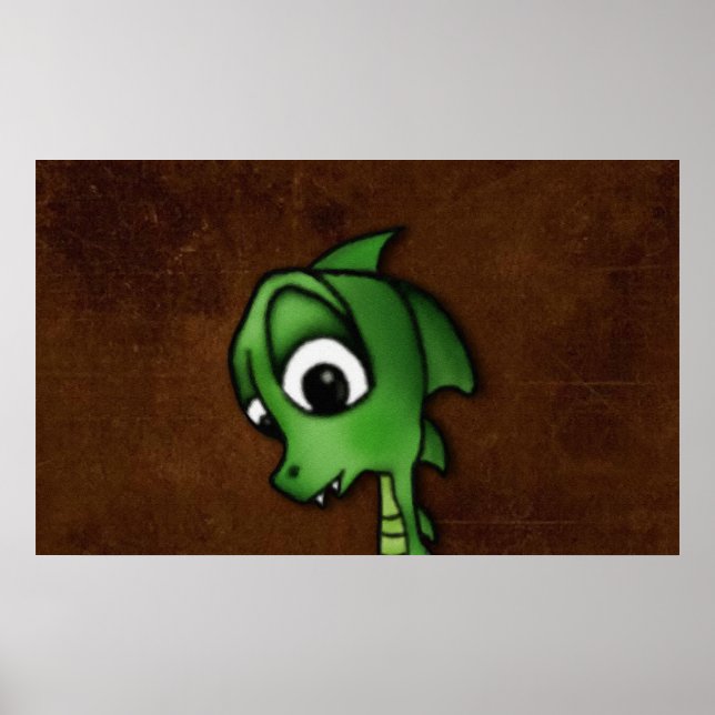 Tecknad Dragon Poster (Framsidan)