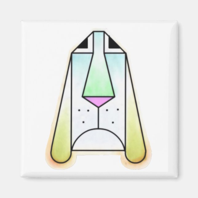 Tecknad Droopy Bloodhound Magnet (Framsidan)