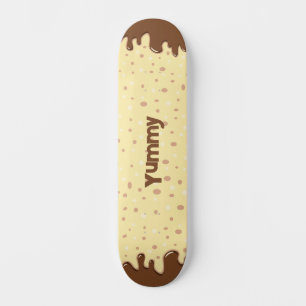 Tecknad droppkaka med namn mini skateboard bräda 18,5 cm
