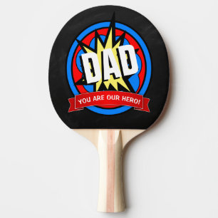 Tecknad Du är vår Hero! Pappa Pingisracket