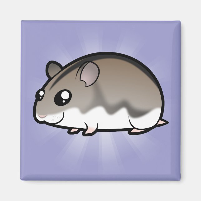 Tecknad dvärghamster magnet (Framsidan)