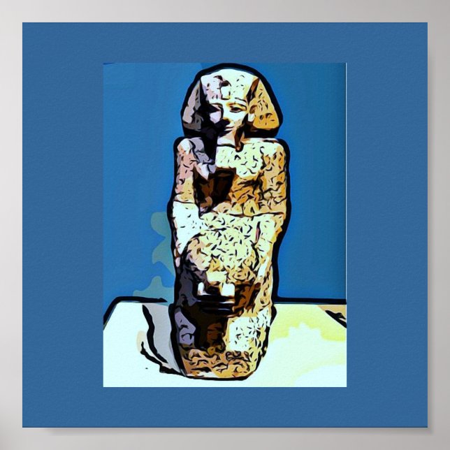 Tecknad Egyptian Art Poster (Framsidan)