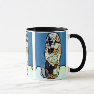Tecknad Egyptian Statue Mugg