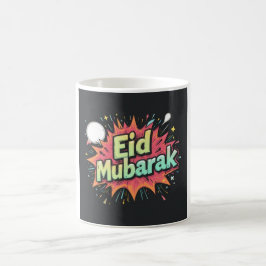 Tecknad Eid Mubarak Explosion Design Kaffemugg