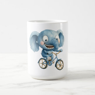 Tecknad elefant, djurillustration kaffemugg
