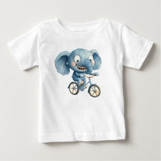 Tecknad elefant, djurillustration t shirt
