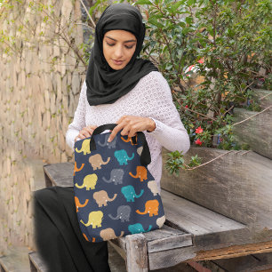 Tecknad elefanter tygkasse