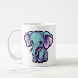 TECKNAD ELEPHANT KAFFEMUGG