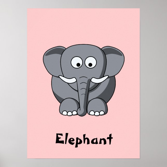 Tecknad Elephant Poster (Framsidan)