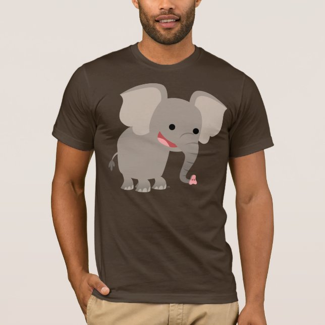 Tecknad Elephant T-shirt (Framsida)