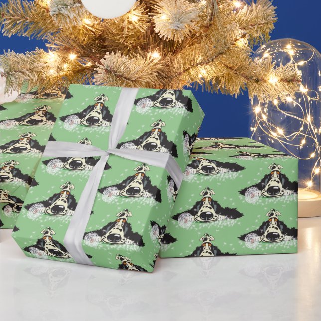 Tecknad Engelska Cocker spaniel Wrapping Papper Presentpapper (Helgdagar)