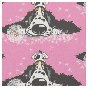 Tecknad English Cocker spaniel Fabric Tyg