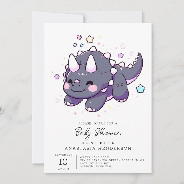 Tecknad - enkel doktor för babyskor inbjudningar (Framsida)