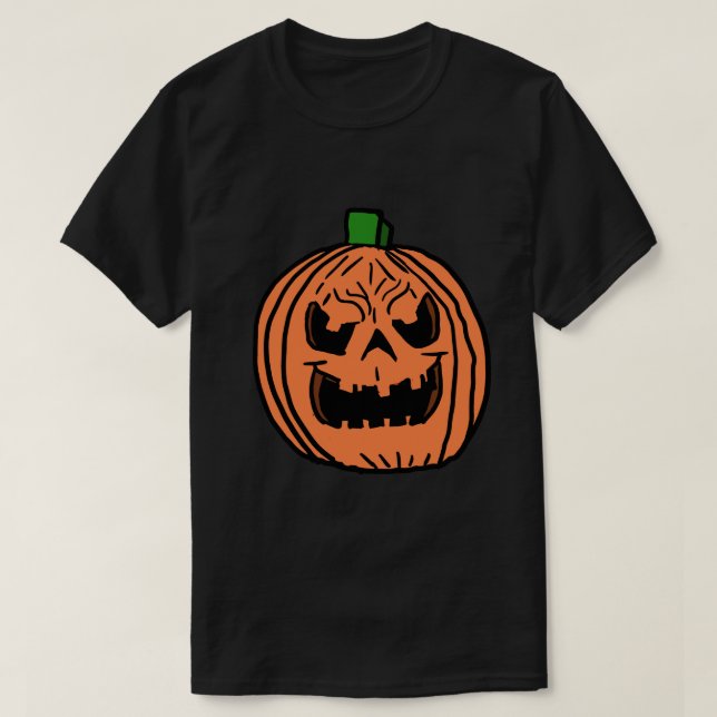 Tecknad Evil Pumpkin T Shirt (Design framsida)