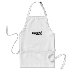 Tecknad Expletive Swearing Curse Funny Symbols Förkläde