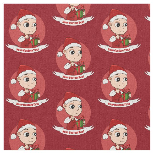 Tecknad Fabric baby  i Cute jul Tyg (Närbild)