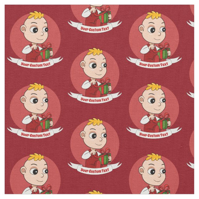 Tecknad Fabric baby  i Cute jul Tyg (Närbild)