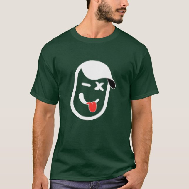Tecknad Facehe Jokeman-vänner T Shirt (Framsida)