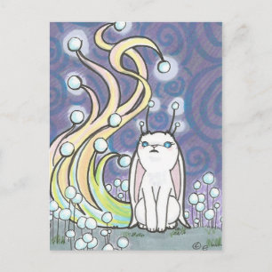 Tecknad Fairy Bunny Rabbit Fantasy Art Postcard Vykort