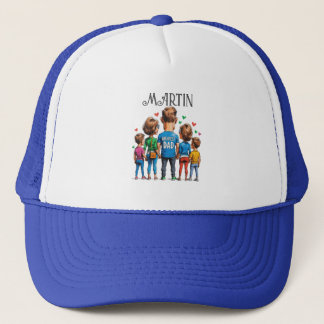 Tecknad Family Back View för Far Day Keps