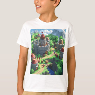 Tecknad Fantasy Castle - Whimsical Storybook Desig T Shirt