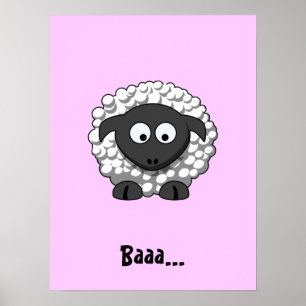 Tecknad Får Poster