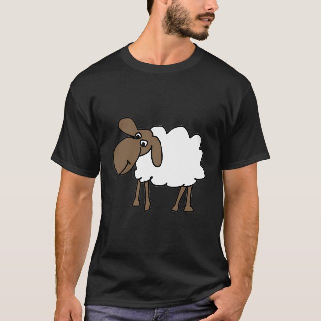 Tecknad Får T Shirt (Framsida)