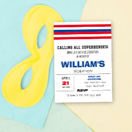 Tecknad Färg födelsedagsinbjudan Inbjudningar