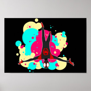 Tecknad färg Miles Morales Poster