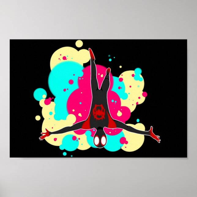 Tecknad färg Miles Morales Poster (Framsidan)