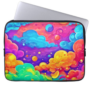 Tecknad färgexplosion konst laptop fodral