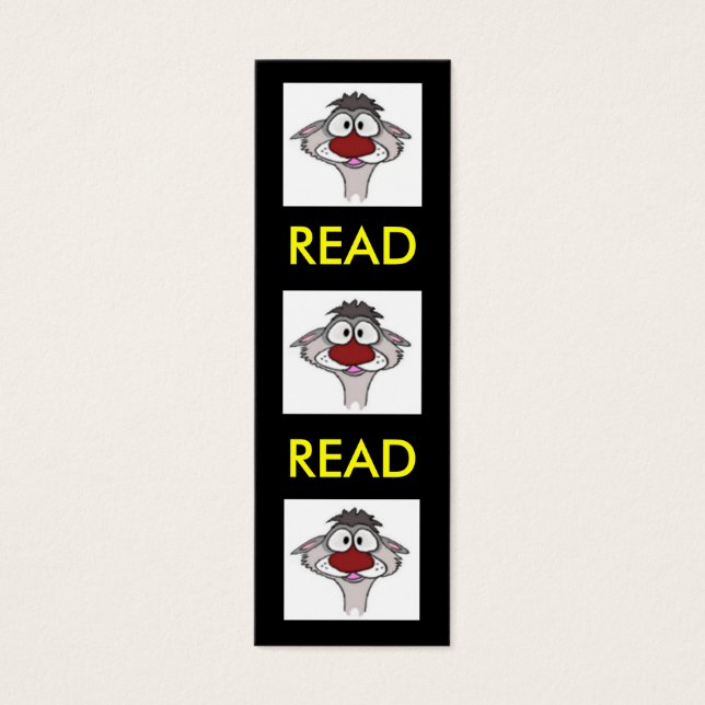 Tecknad Ferret Bookmark Litet Visitkort (Framsidan)