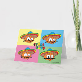 Tecknad Fiesta Cat-vykort, tomt invändigt kort