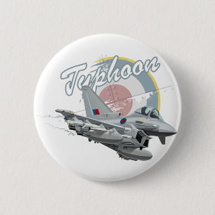 Tecknad fighter flygplan knapp